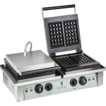 Royal Royal Catering Rectangular double waffle maker for 4 Belgian waffles
