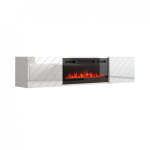 RTV RTV LUXE kapp 182,6x34,5x37,5 valge/l&auml;ikiv valge + must kamin