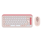 Logitech 920-013142 klaviatuur Hiir kaasa arvatud Universaalne Bluetooth QWERTY US rahvusvaheline Roosa, Valge