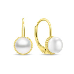 Brilio Brilio Silver Gold-plated earrings with freshwater pearls EA1140Y