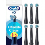 Oral-B iO Ultimate Clean brush head, 6 pcs, black