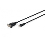 Digitus DA-70172 j&auml;rjestikkaabel Must 1,8 m USB t&uuml;&uuml;p A DB-9