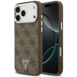 Guess 4G kolmnurga logo MagSafe kaitse&uuml;mbris iPhone 18 Pro Max / 17 Pro Max jaoks, pruun, h&otilde;bedane