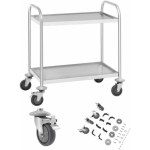 Royal Royal Catering Catering trolley with 2 shelves, made of stainless steel, up to 150 kg