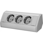Orno Nest in furniture 3x2P+Z (Schuko), grey-silver
