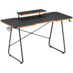 NanoRS RS170 gaming desk with monitor shelf, computer desk, max. 50 kg, height 850 mm, black
