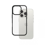 PanzerGlass &reg; HardCase Transparent w. Black Frame iPhone 16 Pro mobiiltelefoni &uuml;mbris Kate L&auml;bipaistev