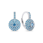 Brilio Brilio Silver Brilio Silver Stunning silver earrings with blue zircons EA14