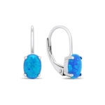 Brilio Brilio Silver Brilio Silver Elegant silver earrings with synthetic opals EA386WB