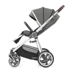 BabyStyle BabyStyle Oyster 3 stiilne laste jalutusk&auml;ru | Hall/ h&otilde;bedane v&auml;rv "Mercury Silver"
