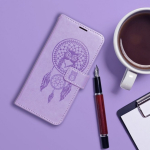Oem MEZZO raamatu kate Samsung Galaxy A23 5G unen&auml;op&uuml;&uuml;dja lillakas.