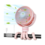 Momcozy kaasaskantav jalutusk&auml;ru ventilaator, roosa