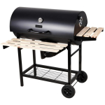 Klausberg Suur puidust s&ouml;e aed grill, kaas + riiulid + tuhakarbid