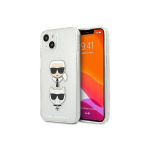 Karl Karl Lagerfeld KLHCP13SKCTUGLS iPhone 13 mini 5.4 inch Silver/Silver Hard Case Glitter Karl`s & Choupette