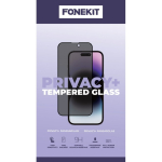 FoneKit Privacy+ Full Cover Tempered Glass, Galaxy S24 Ultra, Black