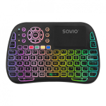 Savio SAVMKW-04 mobiilseadme klaviatuur QWERTY Ameerika inglise keel USB t&uuml;&uuml;p-C Must