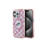 Karl Karl Lagerfeld IML Monogram Karl & Choupette Head MagSafe iPhone 15 Pro Case - Pink