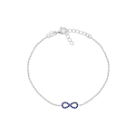 Brilio Brilio Silver Charming silver bracelet with blue zircons Infinity BR42WB