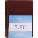 AmeliaHome Fitted sheet AH RUBY BROWN42 120-140x200+30