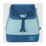 Loungefly Stitch Embroidered Floral Drawstring Mini seljakott Igap&auml;evane seljakott Sinine Pol&uuml;uretaan (PU)