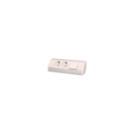 Orno 2x2P + Z furniture socket with switch, schuko, white and silver