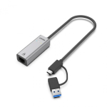 UNITEK U1313C s&uuml;learvuti dokk ja pordireplikaator Juhtmega &uuml;hendatud USB 3.2 Gen 1 (3.1 Gen 1) Type-A + Type-C Hall