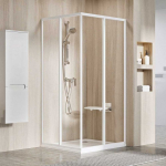 Rectangular Rectangular shower wall Ravak Supernova, SRV2-90 195 S, white+transparent glass