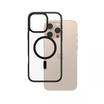 PanzerGlass &reg; HardCase Transparent w. Black MagSafe & Frame iPhone 16 Pro Max mobiiltelefoni &uuml;mbris Kate L&auml;bipaistev