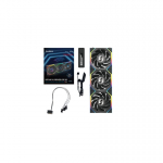 Lian Lian Li UNI FAN SL Wireless LCD 120 Reverse Blade Arvuti korpus Ventilaator 12 cm Must 3 tk