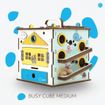 BusyBuddyToys BusyBuddyToys - wooden activity cube for kids (3+)