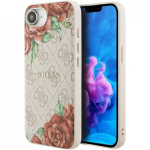 Case Case Guess 4G Flowers Print MagSafe for iPhone 16e pink