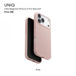 UNIQ Lino &uuml;mbris iPhone 17 Magclick laadimiseks, roosa