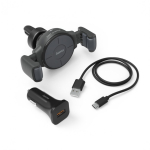 Hama FC10 Flex-Set Nutitelefon S&ouml;ehall Sigaretis&uuml;&uuml;taja Traadita laadimine Kiirlaadimine Automaatne