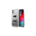 Case Case Karl Lagerfeld KLHCP12SKCGLSL iPhone 12 mini 5.4" silver/silver hardcase Liquid Glitter KarlChoupette