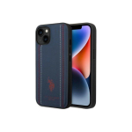 US US POLO Case US Polo for iPhone 14 Plus 6.7" dark blue/navy blue Leather Stitch