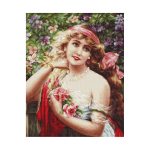 luca luca S Young lady with roses SB549