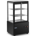 Refrigerator Refrigerator Royal Catering Witryna chłodnicza ekposycyjna przeszklona 3 poziomy 58 l - black