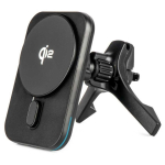 Car Car phone holder for grill and cockpit with fast induction charger QI2 15W amio-04180
