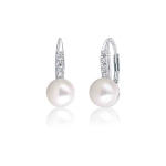 Jwl Jwl Luxury Pearls Silver earrings with pearl and zircons JL0601
