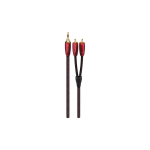 AudioQuest 1m Golden Gate 3.5mm - 2xRCA audiokaabel Must