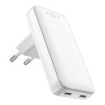 Slim Slim Traveller 2xUSB-C Reisilaadija maailmaadapteritega, GaN, 45W | Valge