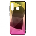 Mocco Stone Ombre Back Case Silicone Case With gradient Color For Samsung A705 Galaxy A70 Yellow - Pink