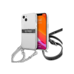 Guess GUHCP13SKC4GBSI iPhone 13 mini 5.4quot Transparent hardcase 4G Gray Strap Silver Chain