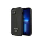 Case Case Guess GUHCP13SPSATLK iPhone 13 mini 5.4 inch Black / Black Solid SaffianoTriangle Logo