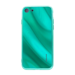 Evelatus Apple iPhone 7/8 Water Ripple Full Color Electroplating Tempered Glass Green