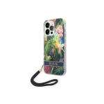 Case Case Guess GUOHCP14XHFLSB iPhone 14 Pro Max 6.7 inch Blue / Blue Hard Case Flower Strap