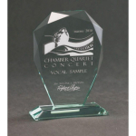 Tryumf Engraved glass trophy with case