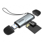 UNITEK R1010A kaardilugeja USB 3.2 Gen 1 (3.1 Gen 1) Type-A/Type-C Hall