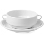Porcelain Porcelain plate for OPTIMA broth cup, diameter. 170mm in a set of 12 pcs. - Hendi 770931