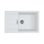 Franke sink Sirius S2D 611-78XL, Tectonite, 78x50 cm, arctic white, with plug valve